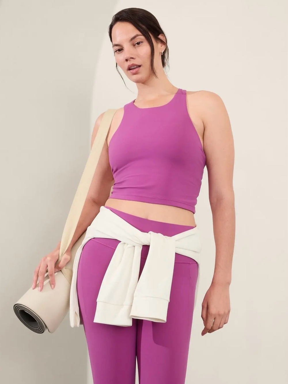 Athleta Purple Purpose Crop Bra D-DD